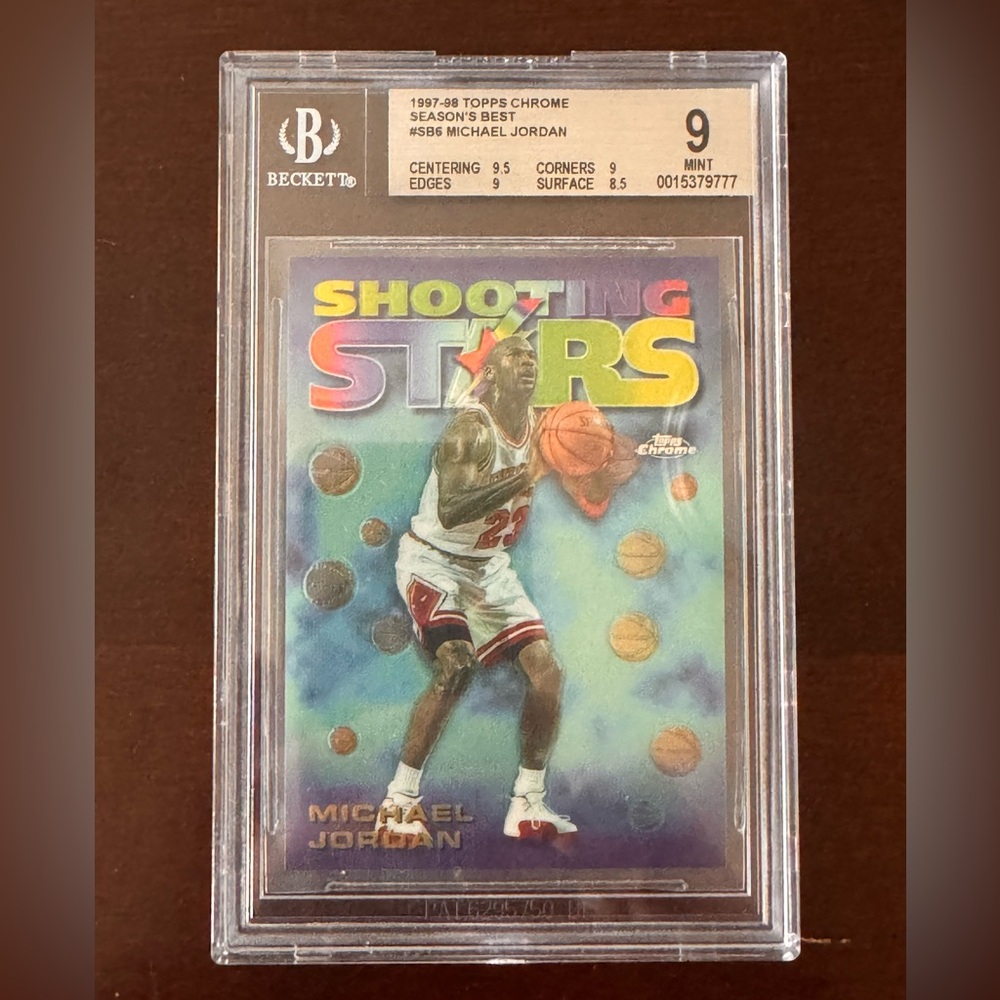 1997 Topps Chrome Michael Jordan Season’s Best #SB6 BGS 9
